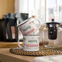 Happy Holidays Enamel Mug - $504.46 MXN