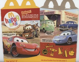 ORIGINAL Vintage 2006 McDonald&#39;s Disney Pixar Cars Happy Meal Box  - $14.84