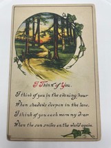 Vintage Postcard Thinking of You Gartner &amp; Bender Publishing Card Unused - £3.75 GBP