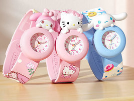 New Sanrio Children&#39;s Watch Cute Cartoon Girl Silicone Waterproof Quartz Watch - £15.12 GBP