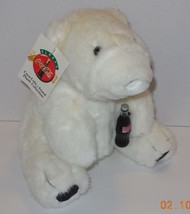 Coca Cola polar bear 7&quot; Plush Stuffed Animal Toy RARE HTF Missing Noise - $9.41