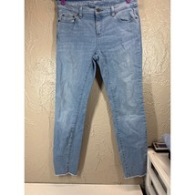 Vineyard Vines Skinny Raw Hem Ankle Ivory Jeans Sz 8 Womens Slim Fit Str... - $24.95