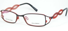 Optik BISCHOFF Mod 1552 Col 1 Noir/Rouge Lunettes Monture 44-17-125mm - £52.66 GBP