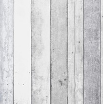 Dimoon 197&#39;&#39;X17.7&#39;&#39; Wallpaper Shiplap Thicken White Grey Wood Peel And Stick - £35.47 GBP