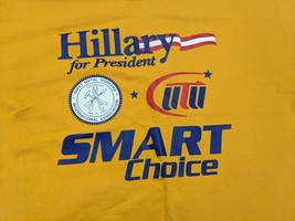 Hillary Clinton for President Sheet Metal Workers Shirt Mens 2XL Gold TS... - $22.99