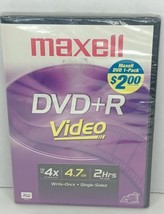 1 Maxell Dvd+R Video Blank Discs 4.7 Gb 120 Min Up To 4X Max New Sealed - $7.91