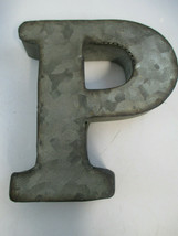 Galvanized Metal Letter P 6&quot; Rustic Country Industrial Farmhouse 3D - £2.33 GBP