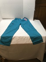 Cherokee Workwear Natural Rise Tapered Pull-On Cargo Pant Petite 4200P RETW Aqua - £10.89 GBP