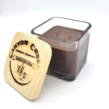 NEW Canyon Creek Candle Company 9oz Cube jar NUTMEG &amp; SPICE scented Handmade - £15.93 GBP