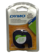Dymo Refill 2 Pack Paper Label Maker Cartridges White LetraTag 1/2&quot;w x 1... - £7.74 GBP