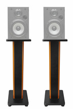 Pair 28&quot; 2-Tone Speaker Stands For Sony SS-B1000 Bookshelf Speakers - $183.24