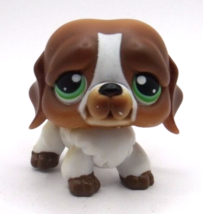 Littlest Pet Shop LPS #335 St. Bernard Brown White Puppy Dog Green Eyes - £7.30 GBP