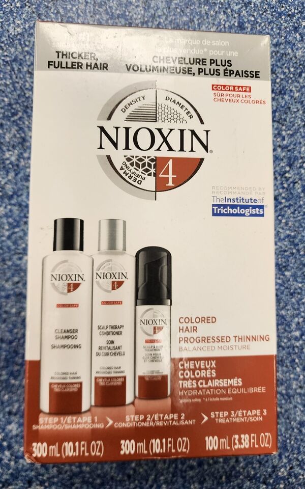 Nioxin System 4 Starter Kit, Color Safe, Color Hair Progressed Thinning, 3 steps - $29.02
