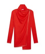 Helmut Lang Sonar Wool Leather Toggle Cardigan Sweater Jacket Vein Red S - $239.34 CAD