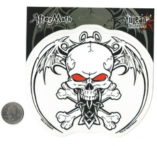 After Math Skull Crossbones Bat Wings Peel &amp; Stick  Sticker 5 1/2&quot; x 4 1/2&quot; - £3.11 GBP