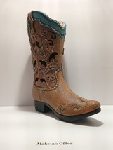 Ladies Texas Teal Cowboy Boot Lamp Nightlight Accent Country Western Decor. - £23.68 GBP