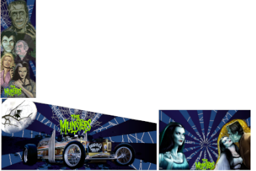 Munsters Adams Family Dragula Decal Pin Cabinet Graphic,pinball Cabinet vinyl