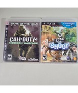 PS3 Video Game Lot The Shoot With Manual and Call Of Duty 4 Modern Warfa... - £11.27 GBP