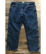 Cabelas Mens Size 40x30 Flannel Lined Dark Wash Blue Jeans - $26.73