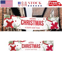 Large 6Ft Merry Christmas Banner Sign Santa Claus Xmas Outdoor Garden Decoration - £14.21 GBP