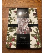 New Ralph Lauren Christmas Tablecloth Holy Berries Pinecones 60 x 84 Oblong - $41.16 CAD