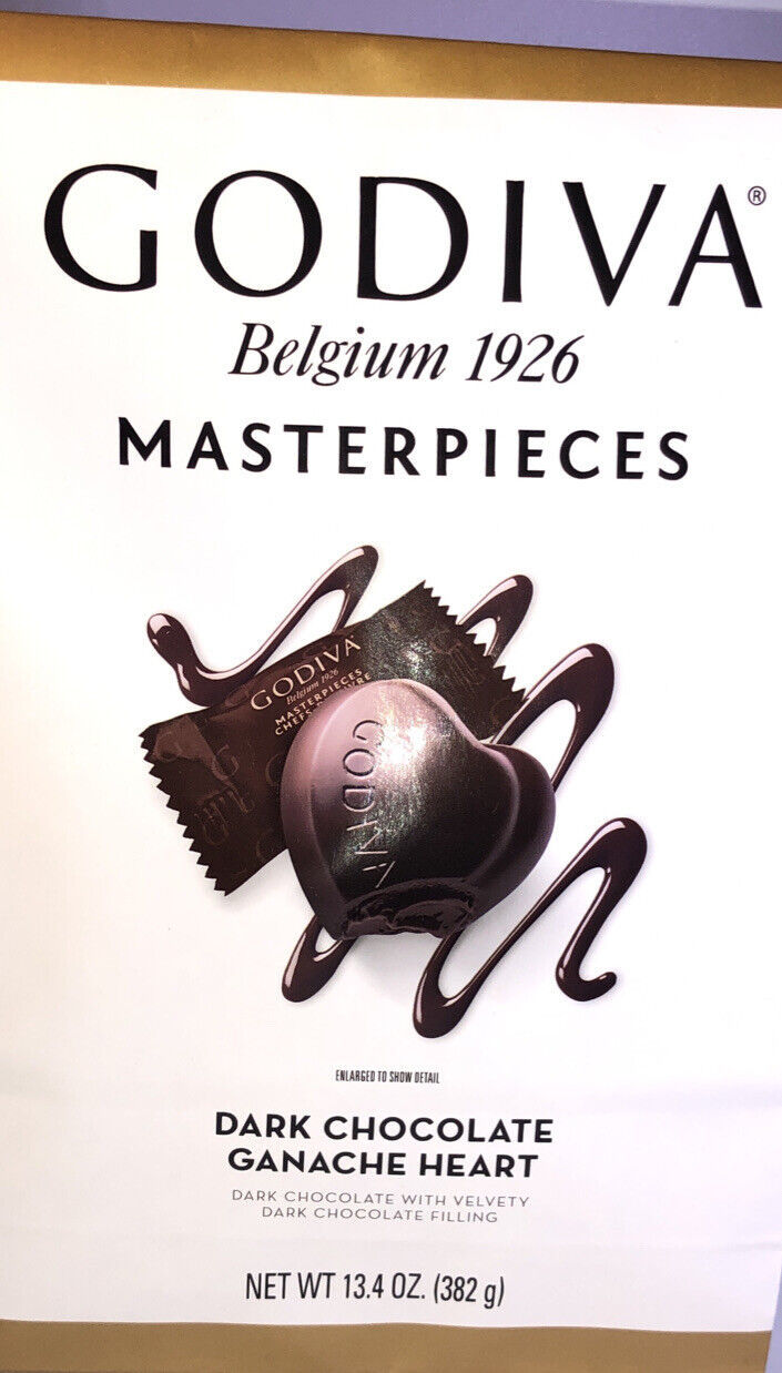 Valentines Day/Easter GODIVA Dark Chocolate Ganache Hearts 13.4 oz BELGIUM 1926 - $15.72
