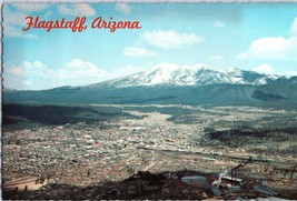 Aerial View of Flagstaff Arizona w San Francisco Peaks Petley Postcard - £5.43 GBP