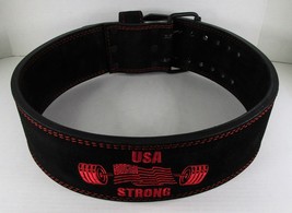 Powerlifting Weight Lifting Belt 4&quot; x 10mm Thick Suede Leather 4 Fitness... - $57.42+