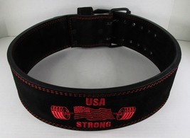 Powerlifting Weight Lifting Belt 4&quot; x 10mm Thick Suede Leather 4 Fitness... - £45.75 GBP+