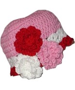 Pink Red White Hat, Pink Toddler Hat, Pink And Red Toddler Hat, Valentine Hat - $18.00