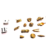 1998 MONOPOLY Deluxe Edition Board Game Replacement Pieces 12 Gold Token... - $18.76