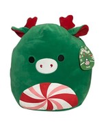 Squishmallow 12 In Zumir Peppermint Green Moose Holiday Christmas Plush New - $324.97 MXN