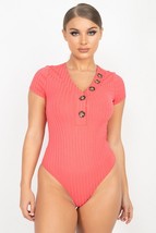 Button V-neck Bodysuit - $13.65 CAD