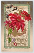 Christmas Greetings John Winsch Poinsettias Davidson Long Pine NE Postcard A35 - £5.51 GBP