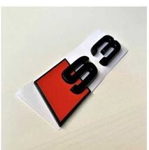Chrome 3D Rear Trunk Emblem Badge For Audi S3 Sportback Sedan Gloss Blac... - $24.99