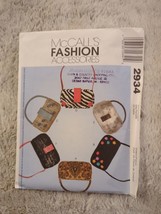 2934 Mccall&#39;s Fashion Accessories 6 Bag Designs Sewing Pattern Uc 2000 - £6.82 GBP