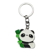alloy creative cartoon bamboo panda keychain - £11.25 GBP