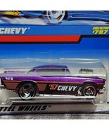 Hot Wheels &#39;57 Chevy Diecast 787 Metal 1:64 Purple 1997 VTG Mattel Wheels  - £6.97 GBP