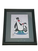 Looney Tunes Sylvester Cat Litho Picture Frame 11X9 Mckinson Like Father... - $123.75