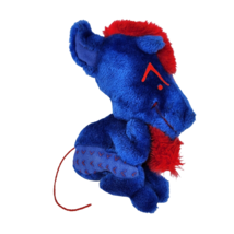 Vintage Depaul University Red + Blue Demon Mascot Stuffed Animal Plush Toy - £51.83 GBP