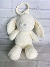 Kellytoy Kelly Baby Bunny Rattle Crinkle Plush Clip On Off White Baby Safe Eyes - £15.82 GBP