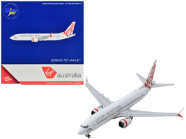 Boeing 737 MAX 8 Commercial Aircraft &quot;Virgin Australia&quot; White with Red Tail Grap - £48.67 GBP