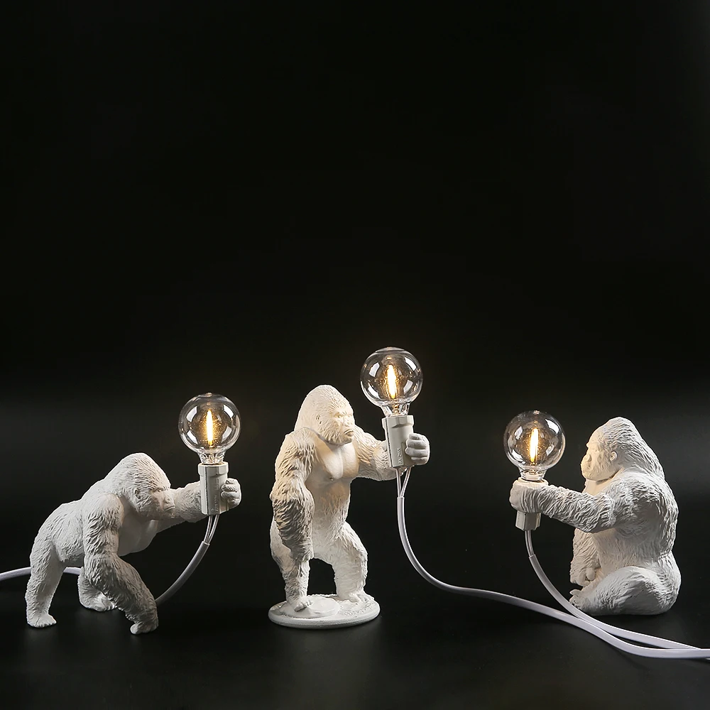 King Kong Gorilla Animal Table Lamp Indoor Resin Decoration Small Night ... - $9.14+
