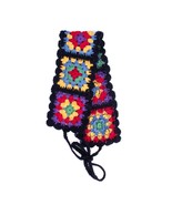 Crochet Boho Floral Hairband Black and Multicolor - £9.32 GBP
