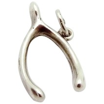 Vintage Sterling Silver Wishbone Good Luck Charm 1940s - $17.00