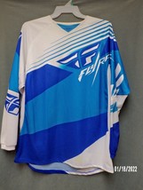 Fly Racing Jersey Blue/Green/White Long Sleeve Motocross Jersey Men&#39;s Size XL - £11.77 GBP