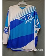 Fly Racing Jersey Blue/Green/White Long Sleeve Motocross Jersey Men&#39;s Si... - £11.78 GBP