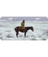 FREDERICK REMINGINTON OLD WEST COWBOY THE HERD BOY METAL LICENSE PLATE - £12.56 GBP