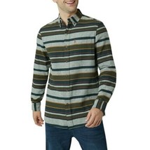 Chaps Performance Flannel Shirt Mens 2XL Striped Long Sleeve Button Down... - $34.52