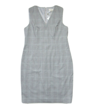 NWT Ted Baker Avriild Check Contrast V-Neck Sheath in Charcoal Dress 5 / US 12 - £63.57 GBP